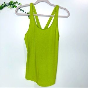 Patagonia Yellow Green Tank Criss Cross Back